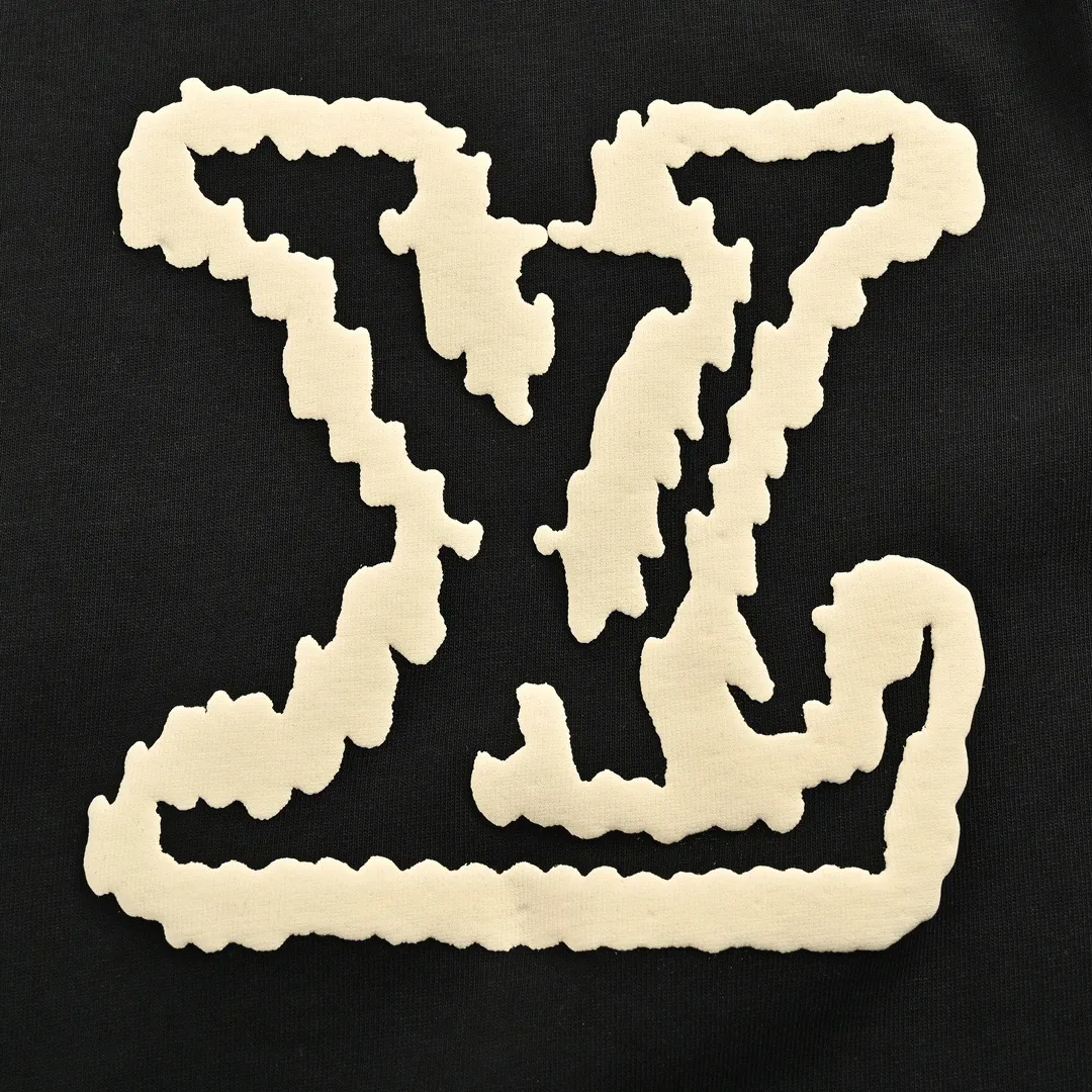 Louis Vuitton/Louis Vuitton 23ss cloud presbyopia large letter foam short sleeves